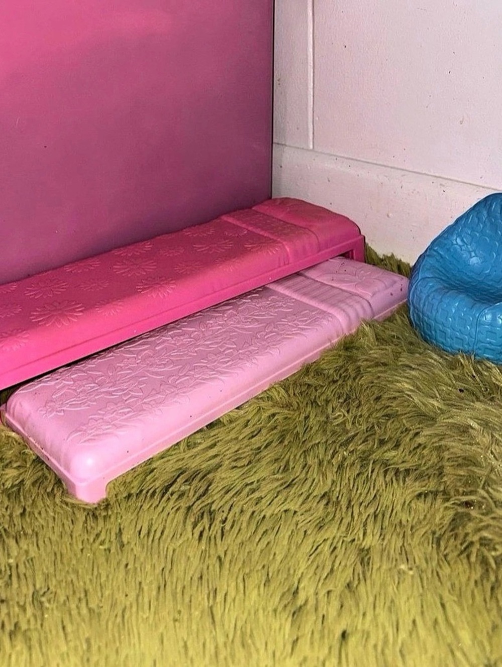 Barbie beds with a chair